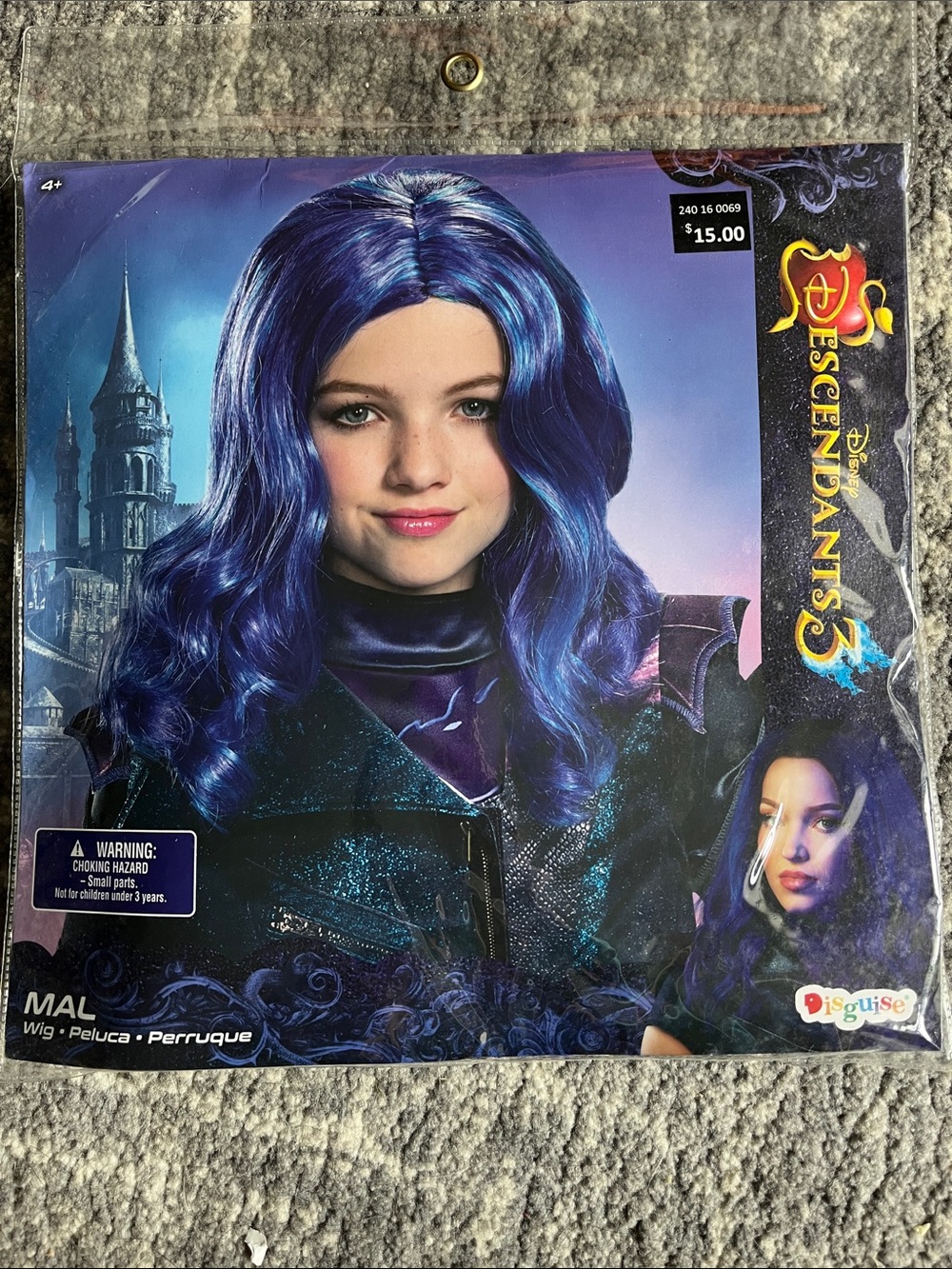 Disney Descendants Mal Costume Wig in Blue and Purple